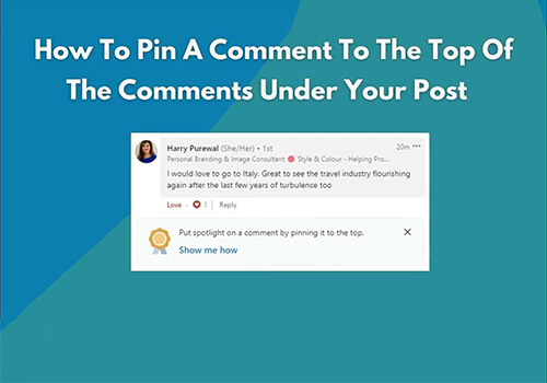 How to Pin a Comment on LinkedIn 2024