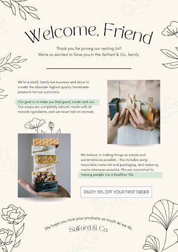 Welcome Ecommerce Email Newsletter Template